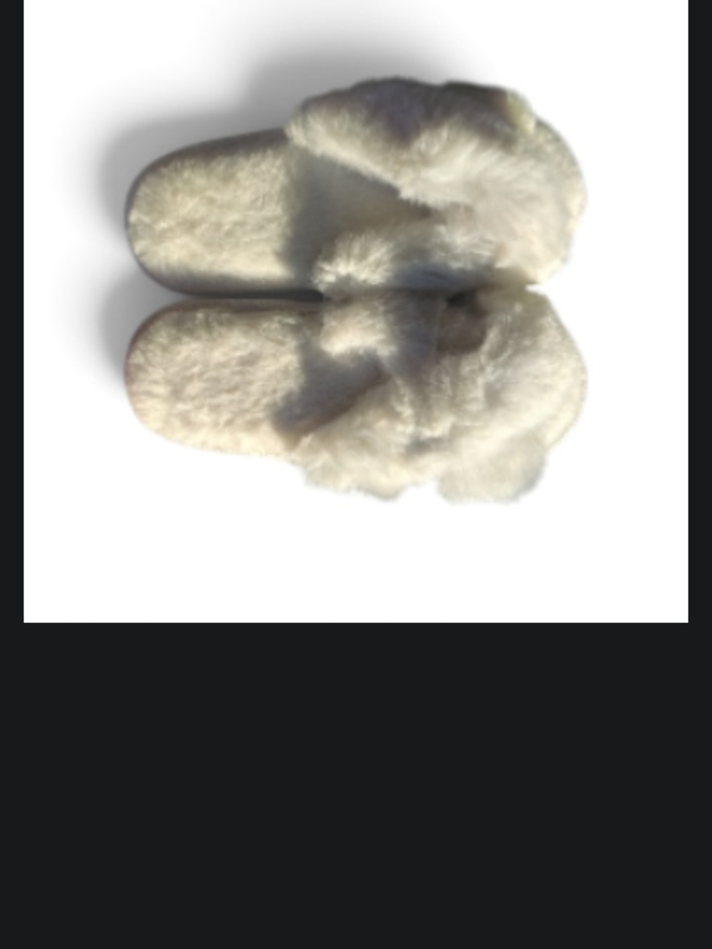 Plush Cozy Criss Cross Slippers - White Size 9-10 Nwot